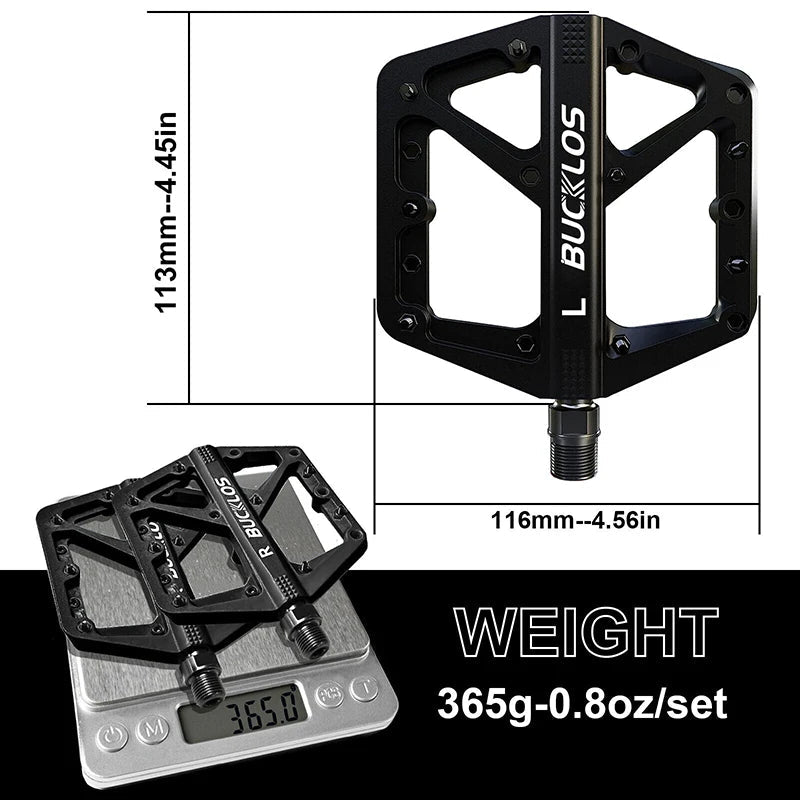 BUCKLOS Fahrradpedal, ultraleichte Pedalplattform für Rennrad, Mountainbike, rutschfeste Nylon-versiegelte Lager, flache Pedale, MTB-Fahrradteil - flohmarkt-deutschland.shop