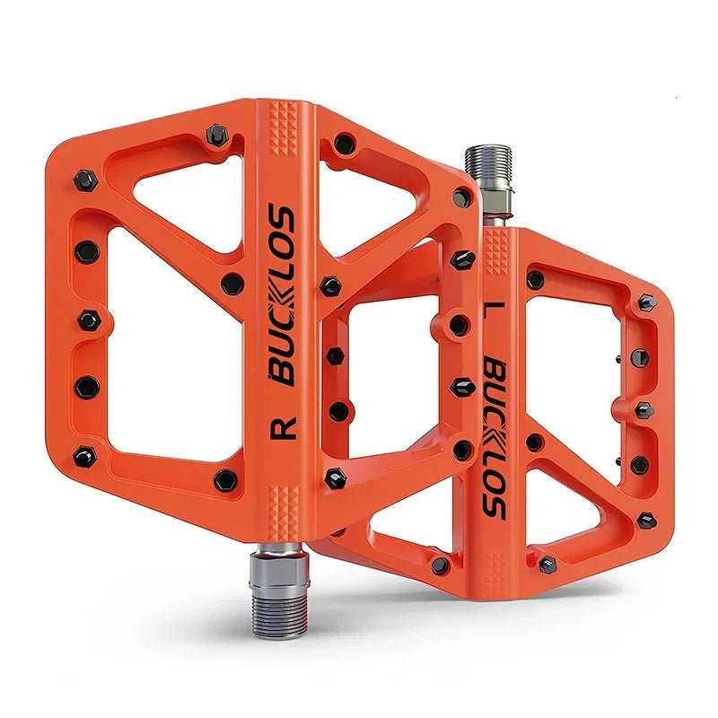 BUCKLOS Fahrradpedal, ultraleichte Pedalplattform für Rennrad, Mountainbike, rutschfeste Nylon-versiegelte Lager, flache Pedale, MTB-Fahrradteil - flohmarkt-deutschland.shop