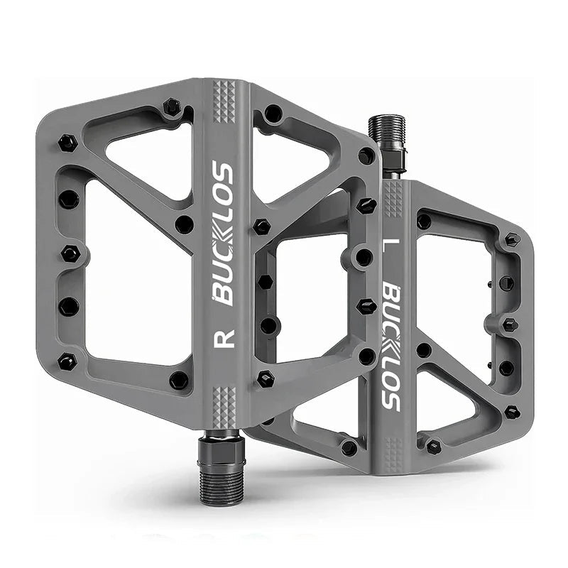 BUCKLOS Fahrradpedal, ultraleichte Pedalplattform für Rennrad, Mountainbike, rutschfeste Nylon-versiegelte Lager, flache Pedale, MTB-Fahrradteil - flohmarkt-deutschland.shop