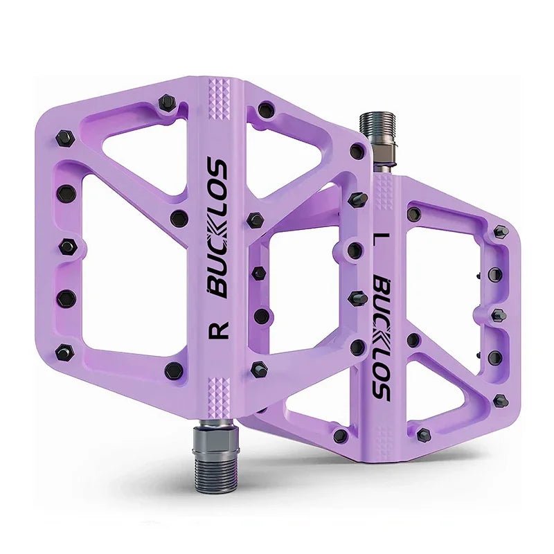 BUCKLOS Fahrradpedal, ultraleichte Pedalplattform für Rennrad, Mountainbike, rutschfeste Nylon-versiegelte Lager, flache Pedale, MTB-Fahrradteil - flohmarkt-deutschland.shop