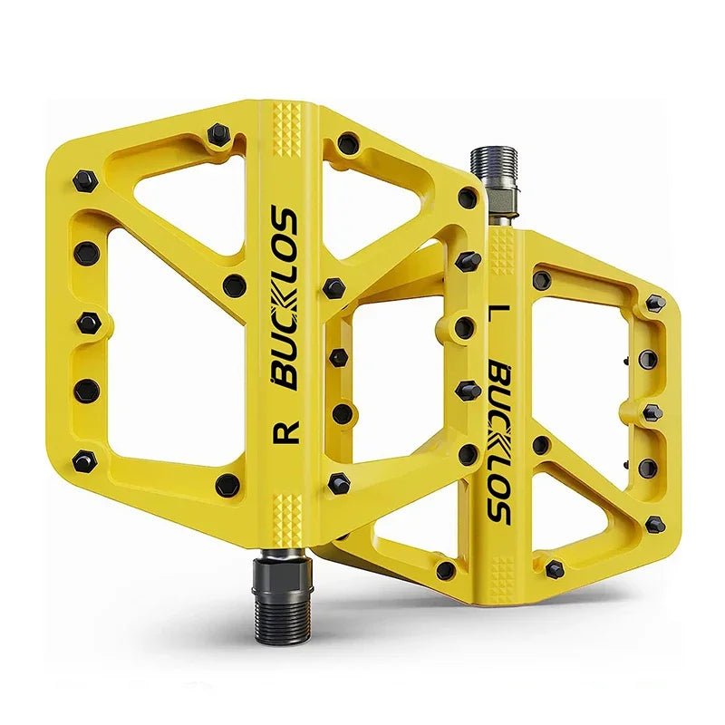 BUCKLOS Fahrradpedal, ultraleichte Pedalplattform für Rennrad, Mountainbike, rutschfeste Nylon-versiegelte Lager, flache Pedale, MTB-Fahrradteil - flohmarkt-deutschland.shop