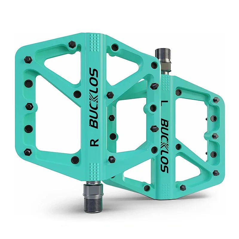 BUCKLOS Fahrradpedal, ultraleichte Pedalplattform für Rennrad, Mountainbike, rutschfeste Nylon-versiegelte Lager, flache Pedale, MTB-Fahrradteil - flohmarkt-deutschland.shop