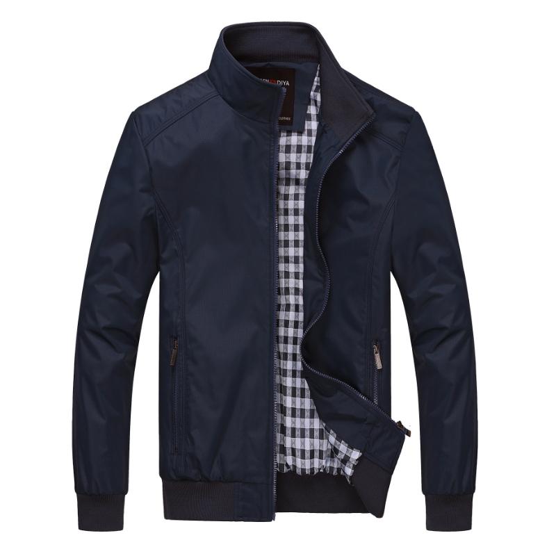 Men's Plus Size Casual Jacket with Stand Collar