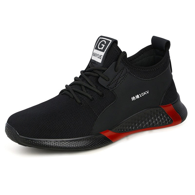 Men's Safety Shoes with Steel Toe, Lightweight & Slip-Resistant