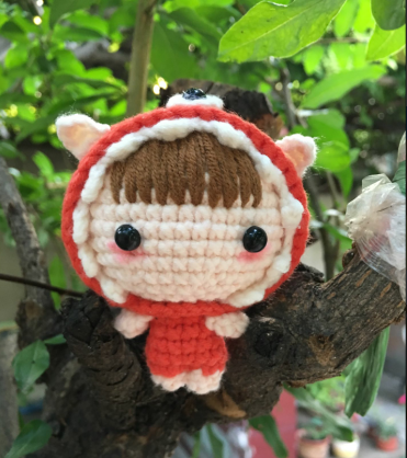 Crochet Doll Keychain Kit with Video Tutorial