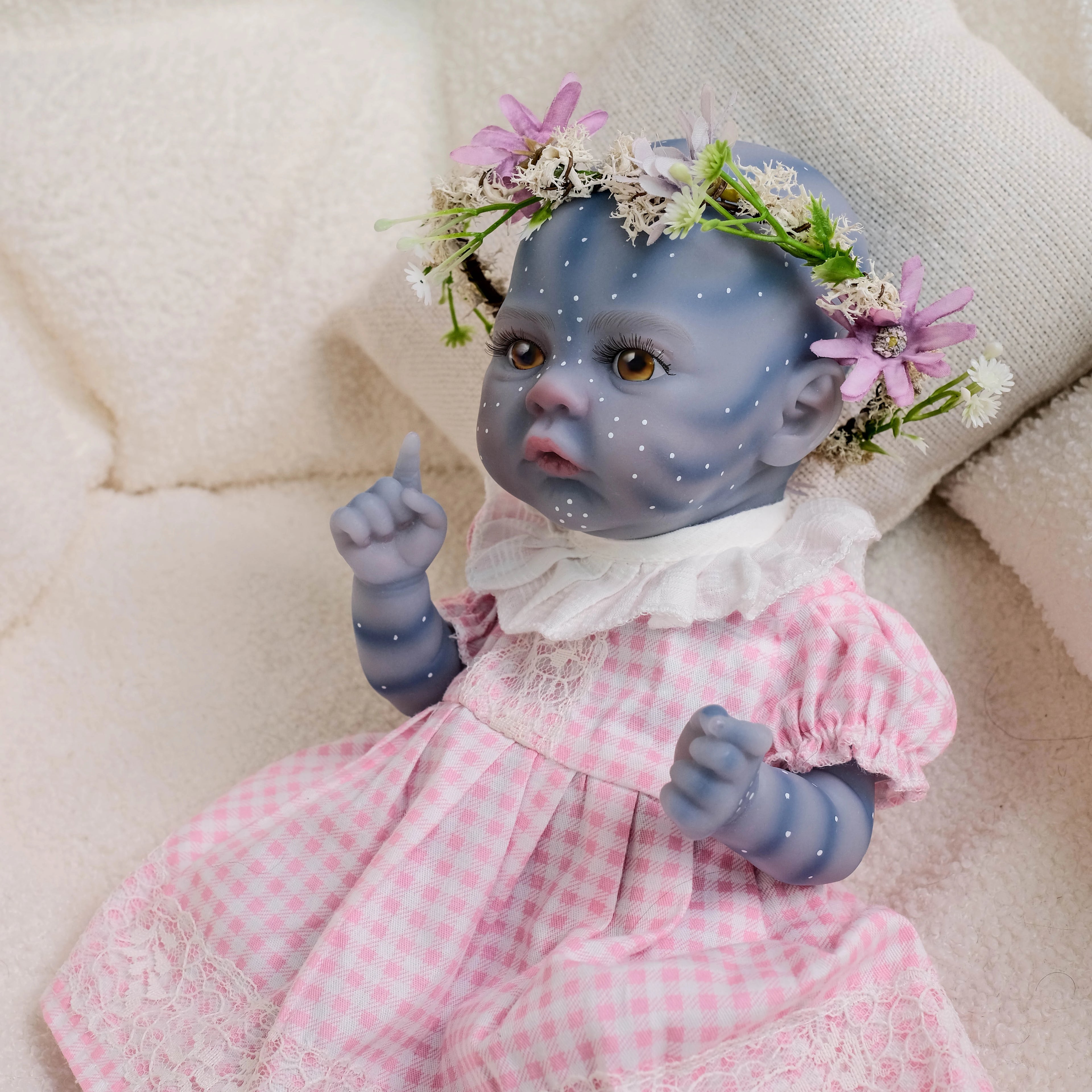 NPK 12inch Newborn Reborn Doll Handmade High Quality Avatar Meadow Lifelike Soft Touch Small Cute Handy Doll for Collectors