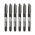 6PCs/Set Permanent Marker Pen Fine Point Waterproof Markers Thin Nib Crude Nib Black Blue Red Ink 1.5mm Fine Color Marker Pens