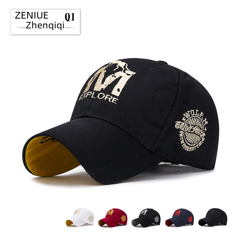 Korean Style Embroidered M Baseball Cap for Spring