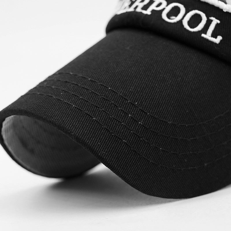 Korean Style Cotton Baseball Cap with Embroidered Flag
