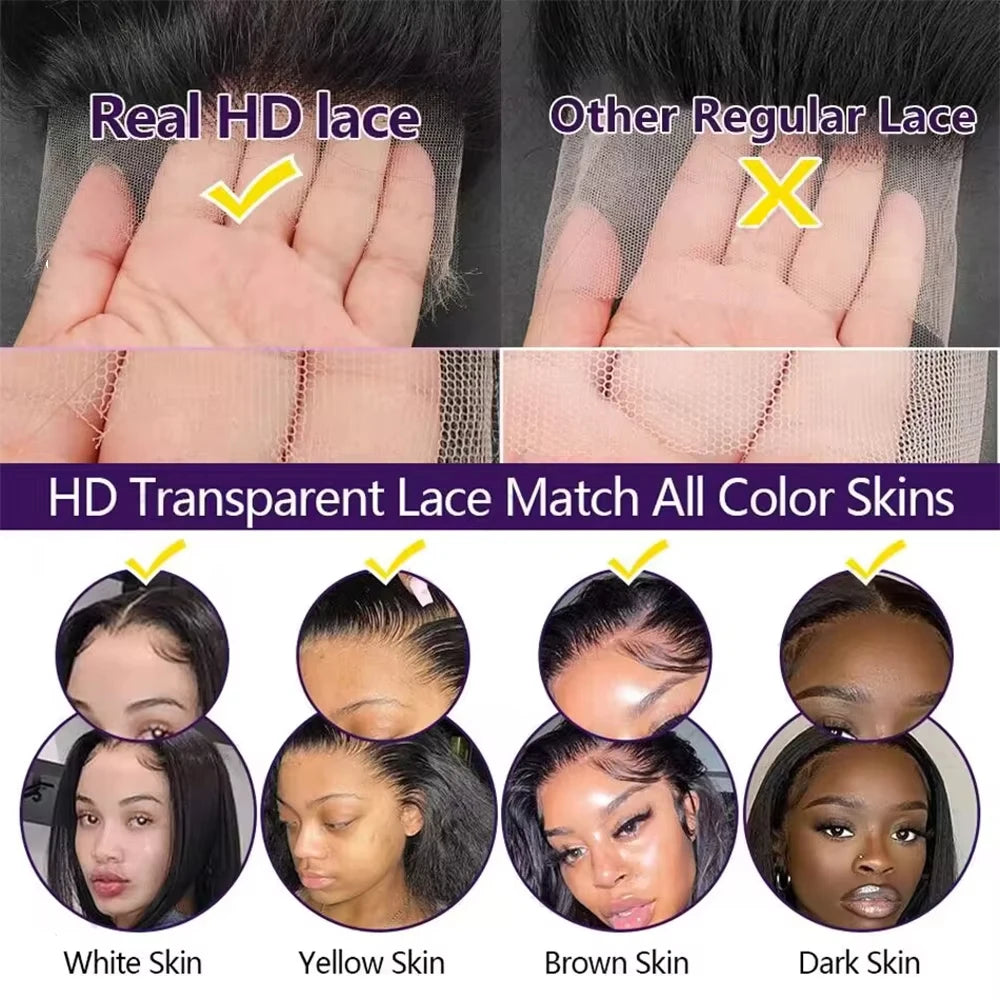 38 40Inch Deep Wave 13x6 Hd Lace Frontal Wig Curly Water Wave Human Hair 5x5 Lace Front Brazilian Wigs For Women Preplucked