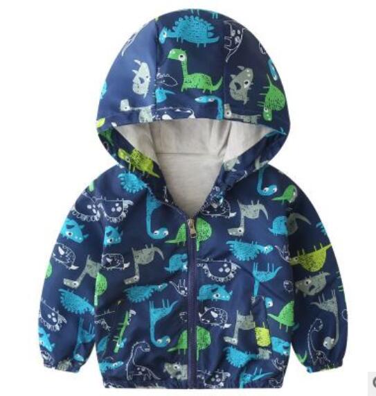 Boys' Casual Hooded Windbreaker Jacket for Spring/Fall