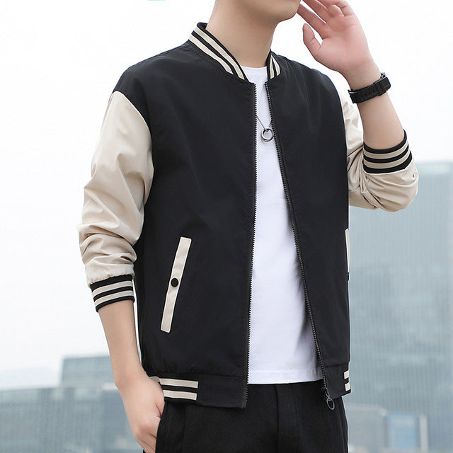 Men's Sports Casual Baseball Jacket for Spring & Autumn