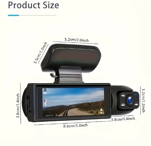 360° Doppellinsen-Autokamera