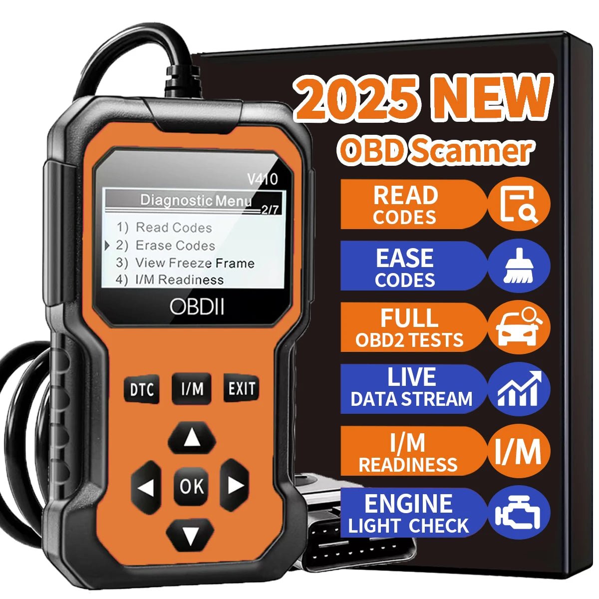 Car Obd2 Scanner Diagnostic Tool Code Reader Engine Fault Code Reader Scanner Can Diagnose All Obd Ii Protocol Cars since 1996 - flohmarkt-deutschland.shop
