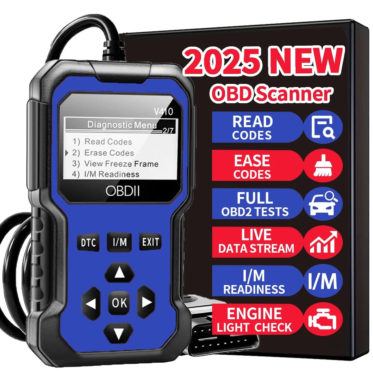 Car Obd2 Scanner Diagnostic Tool Code Reader Engine Fault Code Reader Scanner Can Diagnose All Obd Ii Protocol Cars since 1996 - flohmarkt-deutschland.shop