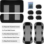 Car Seat Covers Full Set Front Split Rear Bench For Car Universal Cloth SUV Sedan Van Automotive Interior Covers - flohmarkt-deutschland.shop