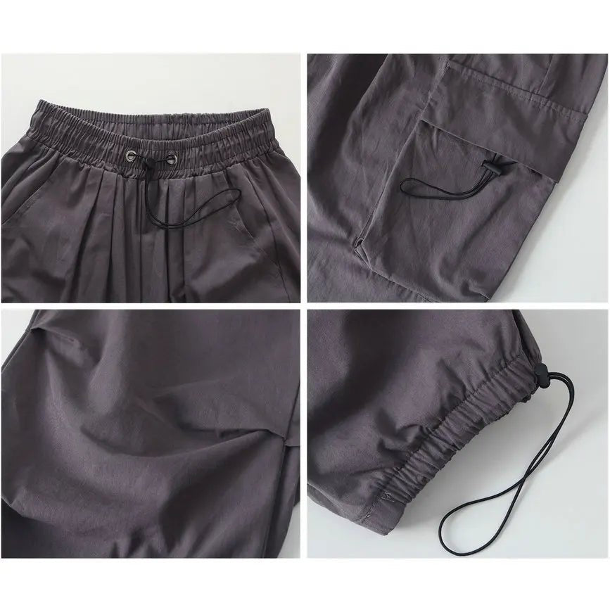 Cargo Hosen Frauen Baggy Hosen 2023 Herbst Streetwear Übergroßen Hosen Vintage Casual Elastische Taille Lose Jogginghose Frauen - flohmarkt-deutschland.shop