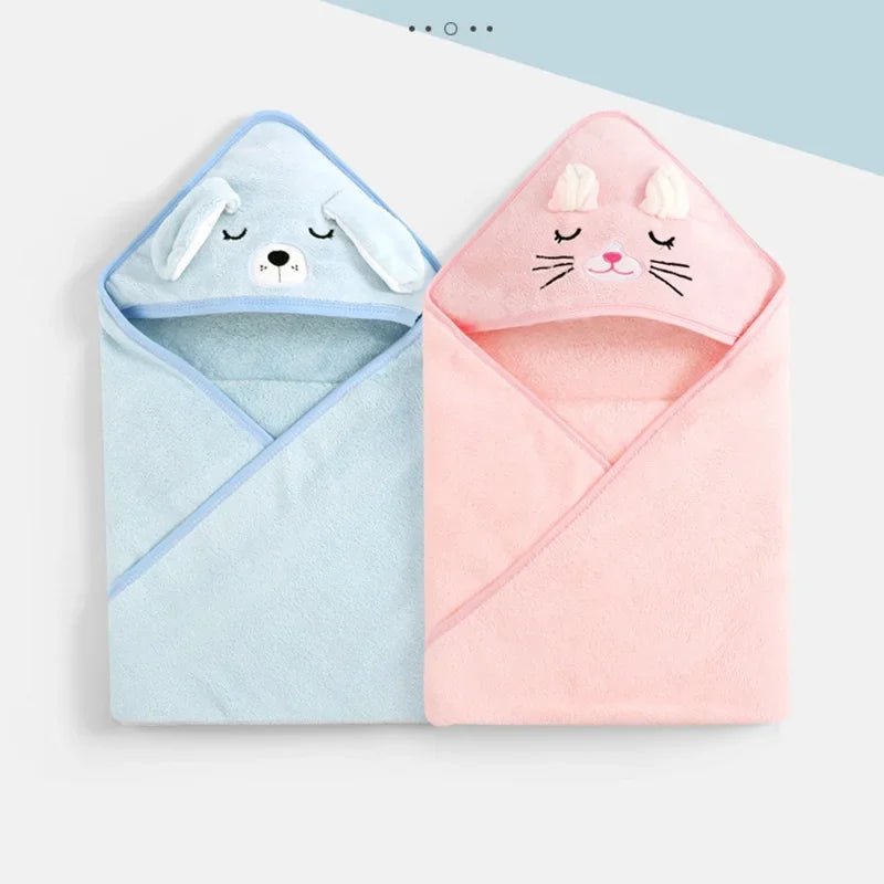 Cartoon-Tier Baby-Badetücher Weiche Kapuzenhandtücher für Neugeborene Kleinkind-Bademantel Warme Schlafwickel für Jungen und Mädchen - flohmarkt-deutschland.shop