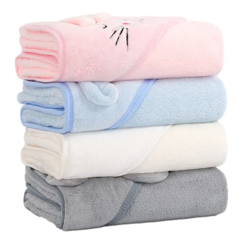 Cartoon-Tier Baby-Badetücher Weiche Kapuzenhandtücher für Neugeborene Kleinkind-Bademantel Warme Schlafwickel für Jungen und Mädchen - flohmarkt-deutschland.shop