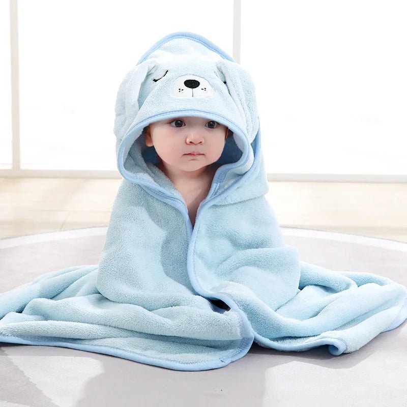 Cartoon-Tier Baby-Badetücher Weiche Kapuzenhandtücher für Neugeborene Kleinkind-Bademantel Warme Schlafwickel für Jungen und Mädchen - flohmarkt-deutschland.shop