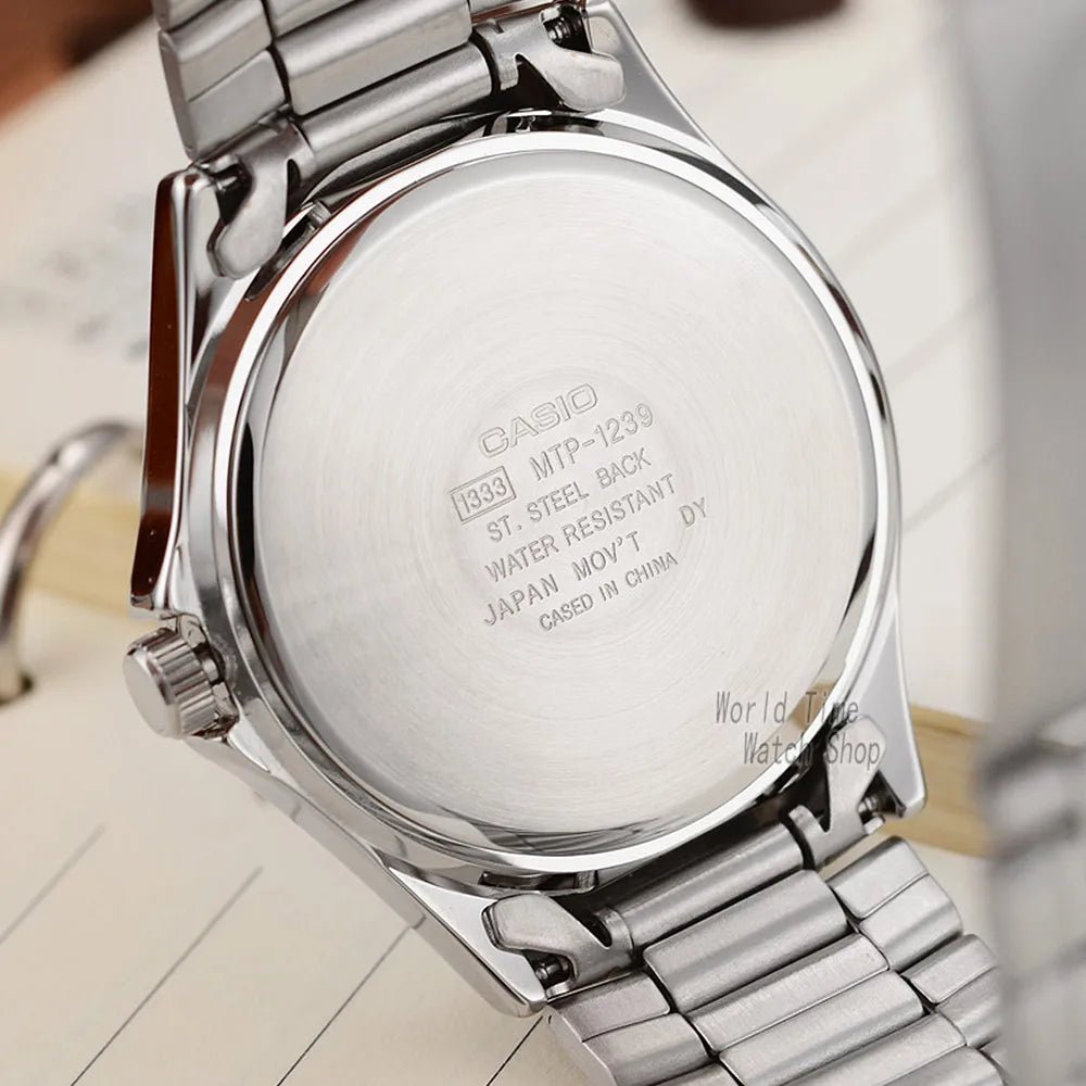 Casio watch men Herrenuhr Schlicht Retro Wochenkalender Doppelkalender Original Casio Top Relogio Digital Sport wasserdicht Quarz Businessuhr Casual Zeigeruhr Sonderangebot reloj de hombre relógio masculino MTP-1239D-2 - flohmarkt-deutschland.shop