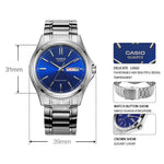 Casio watch men Herrenuhr Schlicht Retro Wochenkalender Doppelkalender Original Casio Top Relogio Digital Sport wasserdicht Quarz Businessuhr Casual Zeigeruhr Sonderangebot reloj de hombre relógio masculino MTP-1239D-2 - flohmarkt-deutschland.shop