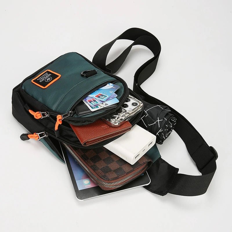 Casual Männer Brust Tasche Nylon Kleine Schulter Tasche Laufen Radfahren Gürtel Sling Tasche Outdoor Sport Umhängetasche Reise Telefon Tasche Tasche - flohmarkt-deutschland.shop