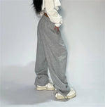 Casual Solide Jogginghose Für Frauen Hohe Taille Spitze Up Lose Jogger Hose Klassische Baggy Streetwear Weibliche Sport Tanz Hose Y2K - flohmarkt-deutschland.shop