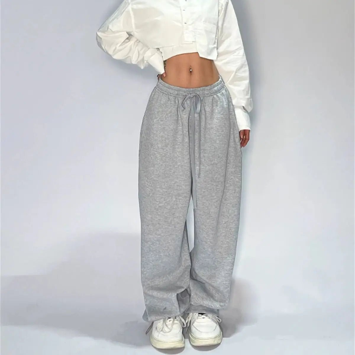 Casual Solide Jogginghose Für Frauen Hohe Taille Spitze Up Lose Jogger Hose Klassische Baggy Streetwear Weibliche Sport Tanz Hose Y2K - flohmarkt-deutschland.shop