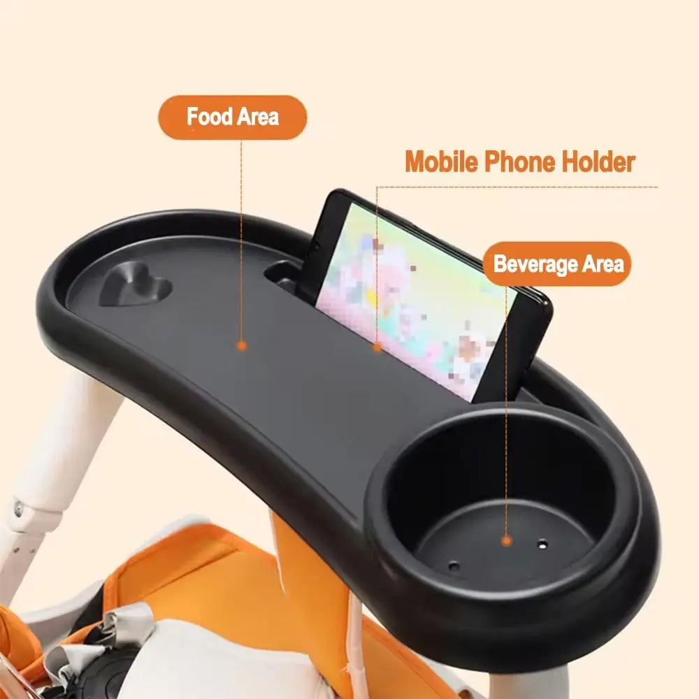 Antislip Stroller Cup Holder Practical Detachable Universal Stroller Tray Handy Convenient Pushchair Snack Table Toddlers