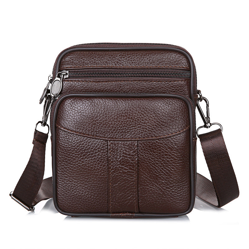 Men's Genuine Leather Cowhide Messenger Shoulder Bag