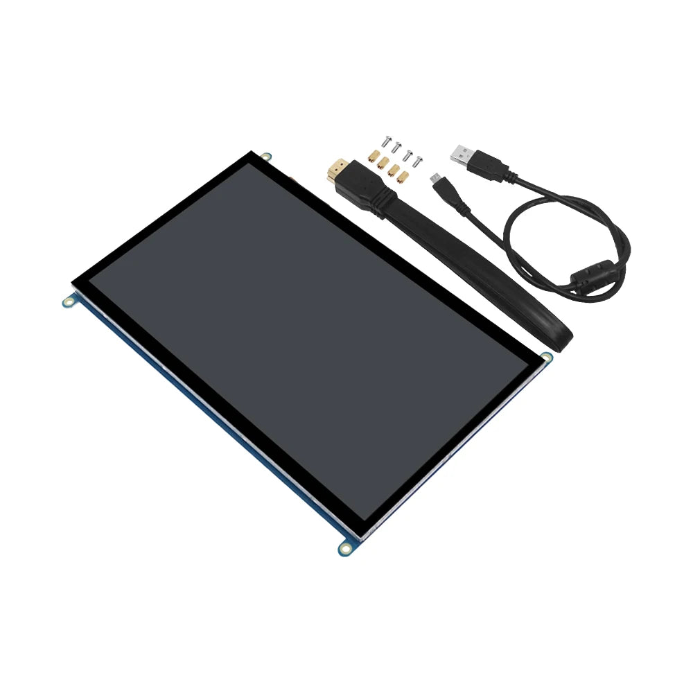 HZWDONE Raspberry Pi Screen 10.1" Touchscreen 1024x600 HDMI Portable Monitor with Fix Hole for Raspberry Pi 5/4/3B/B+ Win11/10/8