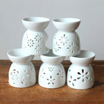Ceramic Crafts Aroma Burner Handmade Hollow Flower Pattern Essential Oil Burner Candle Lamp Many Style HomeOffice Crafts Decor - flohmarkt-deutschland.shop