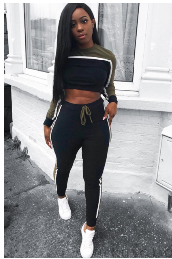 Color Block Casual Sports Set for Women (Fall/Winter)