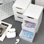 Chic 3-Stufiger Schreibtisch-Organizer Mit Schubladen - Ideal Für Bürobedarf Und Kosmetik Aufbewahrung - Tragbar - flohmarkt-deutschland.shop