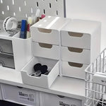 Chic 3-Stufiger Schreibtisch-Organizer Mit Schubladen - Ideal Für Bürobedarf Und Kosmetik Aufbewahrung - Tragbar - flohmarkt-deutschland.shop