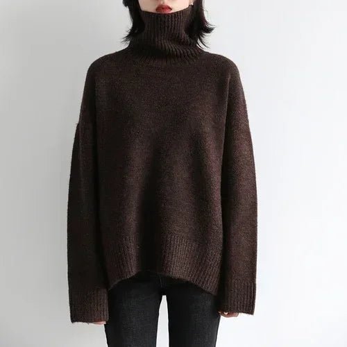 CHIC VEN Koreanische frauen Pullover Lose Rollkragen Pullover Warme Solide Pullover Strickwaren Grundlegende Weibliche Tops Herbst Winter 2022 - flohmarkt-deutschland.shop