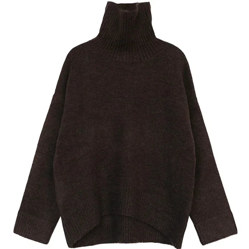 CHIC VEN Koreanische frauen Pullover Lose Rollkragen Pullover Warme Solide Pullover Strickwaren Grundlegende Weibliche Tops Herbst Winter 2022 - flohmarkt-deutschland.shop