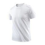 CHRLCK Men's Running Quick Drying T-shirts Breathable Hiking Fishing Tees Soft Elasticity Outdoor Sports Short Shirt Summer - flohmarkt-deutschland.shop