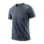 CHRLCK Men's Running Quick Drying T-shirts Breathable Hiking Fishing Tees Soft Elasticity Outdoor Sports Short Shirt Summer - flohmarkt-deutschland.shop