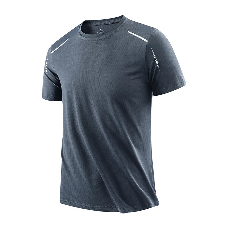 CHRLCK Men's Running Quick Drying T-shirts Breathable Hiking Fishing Tees Soft Elasticity Outdoor Sports Short Shirt Summer - flohmarkt-deutschland.shop