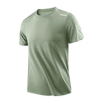 CHRLCK Men's Running Quick Drying T-shirts Breathable Hiking Fishing Tees Soft Elasticity Outdoor Sports Short Shirt Summer - flohmarkt-deutschland.shop