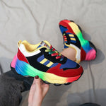 ChromaWear Bunte Dad Sneakers Für Damen - Bequeme Alltagspartner Mit Trendigem Design - flohmarkt-deutschland.shop