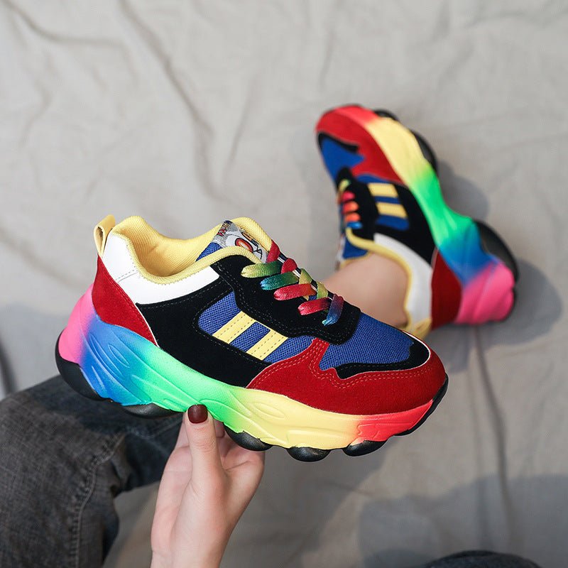 ChromaWear Bunte Dad Sneakers Für Damen - Bequeme Alltagspartner Mit Trendigem Design - flohmarkt-deutschland.shop
