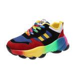 ChromaWear Bunte Dad Sneakers Für Damen - Bequeme Alltagspartner Mit Trendigem Design - flohmarkt-deutschland.shop