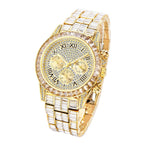 Chronograph Men Quartz Watches Waterproof Rainbow Diamond Luxury Iced Out Watches For Men Gift Dropshipping uhren für herren - flohmarkt-deutschland.shop