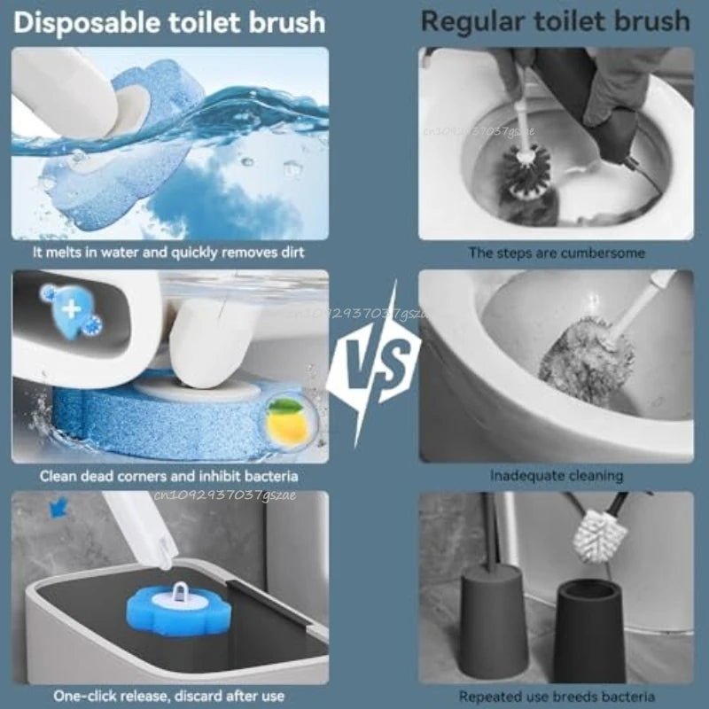 CleanHaus Toilettenbürste Mit Einwegkopf Wandmontage Und Einfachem Kopfwechsel Für Hygienische WC Reinigung - flohmarkt-deutschland.shop