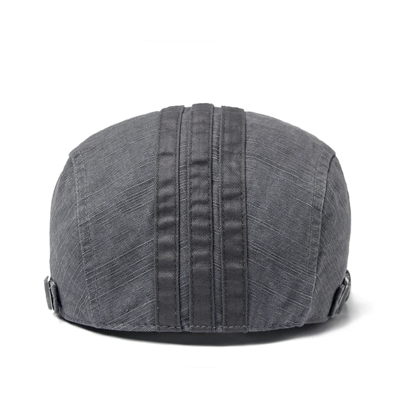 CNTANG Neue Männer Baskenmütze Mode Stickerei Flache Kappe Sommer Visier Für Männliche Mode Vintage Baumwolle Casual Berets Einstellbar - flohmarkt-deutschland.shop