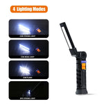 COB LED Arbeitsleuchte dimmbar USB Magnet Haken Powerbank 18650 - flohmarkt-deutschland.shop