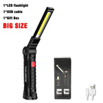 COB LED Arbeitsleuchte dimmbar USB Magnet Haken Powerbank 18650 - flohmarkt-deutschland.shop